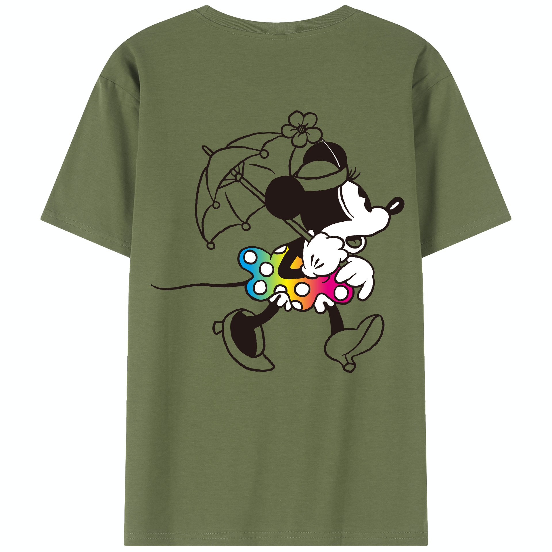 （画像用） ミッキーマウス Mickey Mouse 綿100％半袖Tシャツ（背面プリント）